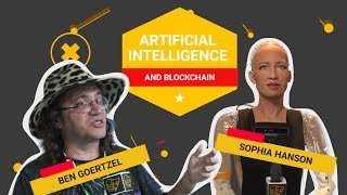 Artificial intelligence AI amp Blockchain Ben Goertzel and Sophia Humanoid Hanson [upl. by Ced]