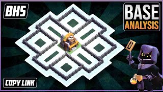 Ultimate BH5 TROPHY defense Base 2023 Builder Hall 5 Trophy Base Design with Copy Link  COC [upl. by Orecic570]