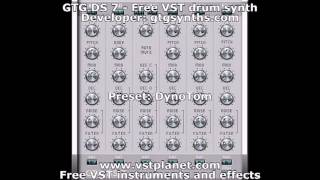 GTG DS 7  Free VST drum synth  vstplanetcom [upl. by Ametaf849]