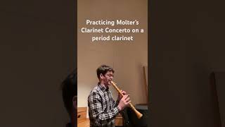 Johann Melchior Molter Clarinet Concerto No 1 on Baroque clarinet still practicing for 211 [upl. by Lleder]