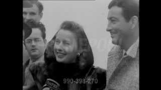 Barbara Stanwyck and Robert Taylor interview in England 1947 [upl. by Meesak]