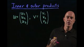 Inner amp outer products  Lecture 5  Matrix Algebra for Engineers [upl. by Husha877]