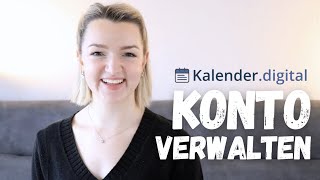 Kontoverwaltung in Kalender Digital [upl. by Craven]