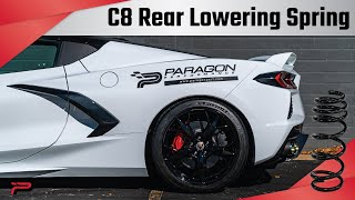 C8 Z51 Corvette Rear Lowering Springs Install  Paragon Performance [upl. by Crispin]