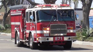 OCFA Engine 71 Reserve Responding [upl. by Eppesuig]