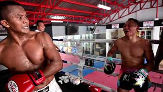 Buakaw Banchamek and Saenchai sparring at YOKKAO Training Center Bangkok MuayThai [upl. by Namqul]