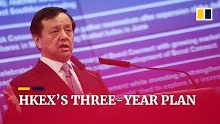 HKEX chief executive Charles Li Xiaojia unveils threeyear plan [upl. by Greenebaum]