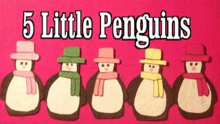 Winter Preschool Songs  5 Little Penguins song  Littlestorybug [upl. by Joashus]