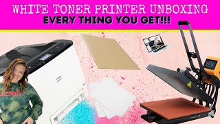 Unboxing The Ricoma Luminaris White Toner Transfer Printer Heat Press Bundle [upl. by Aciram]