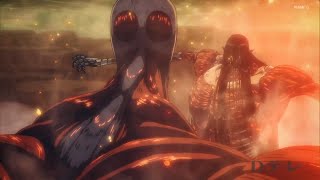 EREN VS ARMIN COLOSSAL TITAN AOT FINAL SEASON [upl. by Sosanna]