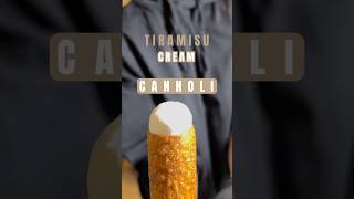 Tiramisu CreamStuffed Cannoli 😍 ASMR Dessert Magic shorts [upl. by Kampmeier]