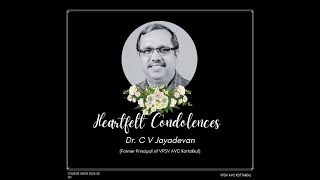 Dr CV Jayadevan Funeral Ceremony  LIVE FROM VPSV AYURVEDA COLEGE KOTTAKAL [upl. by Oderf]