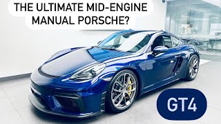 Gentian Blue MANUAL Porsche 718 Cayman GT4  Walk Around  PreOwned MY2020 [upl. by Niliram]