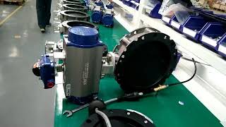 Pneumatic powder butterfly valves assembly shop [upl. by Rothmuller955]