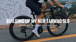 SPECIALIZED SWORKS TARMAC SL8 BIKE BUILD  FIRST RIDE [upl. by Dixon757]