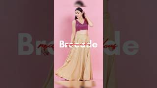 Brocade designer ready made with in built bra saree blouse from MuHeNeRa [upl. by Osrit5]