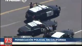 Persecución policial en California causa impacto en redes sociales [upl. by Mendoza]