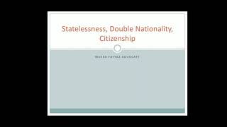 What is Double Nationality statelessness and citizenship [upl. by Juana159]