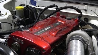 SKYLINE RB26 MINES ULTIMATE VALVE COVER BAFFLE INSTALL [upl. by Ajnat]