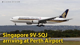 Six years ago this week  Singapore Airlines 9VSQJ arriving at Perth Airport on June 13 2017 [upl. by Etam]