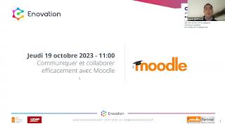 Webinaire Enovation  Communiquer et collaborer efficacement avec Moodle [upl. by Meade]