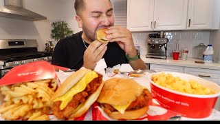 Giant ChickFilA MUKBANG  Eating Show [upl. by Janus]