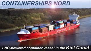 CONTAINERSHIPS NORD in the Kiel Canal [upl. by Nosneb616]