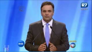 Melhores momentos de Aécio Neves no debate da Rede Record 28092014 [upl. by Cestar]