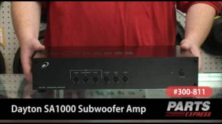 Dayton Audio SA1000 Subwoofer Amplifier Rack Mountable [upl. by Ahsirahc]