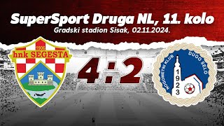 SAŽETAK  HNK SEGESTA  NK DUGO SELO 42 SuperSport Druga NL 11 kolo 202425 [upl. by Artemas]