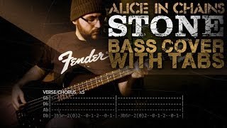 quotStonequot  Alice in Chains  Bass w Tabs HD Cover  1080p [upl. by Linis]