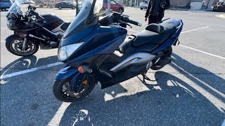 Yamaha Tmax 500 test ride and impressions [upl. by Atalayah334]