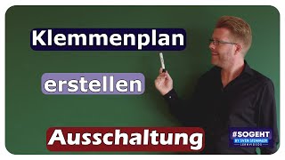 Klemmenplan einer Ausschaltung  Stromlaufplan aufgelöst  einfach und anschaulich erklärt [upl. by Gregg]