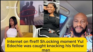 Internet on fre Shocking moment Yul Edochie was caught knacking his fellow man [upl. by Callery]