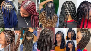 Latest amp Adorable African Knotless Braids Hairstyles for Blackwomen  Knotless Box braids hairstyles [upl. by Burtie]