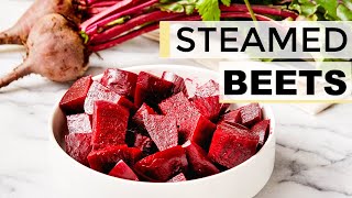 HOW TO COOK BEETS  easy steamed beets perfect for meal prep [upl. by Bryan17]