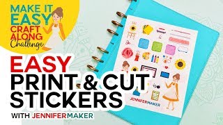 Easy Print amp Cut Stickers on a Cricut [upl. by Shepp]