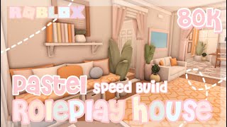 Pastel Roleplay House speed build PART 2 INTERIOR WORTH 80K roblox bloxburg speed build [upl. by Arrej928]