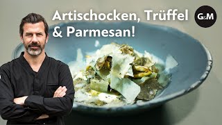 Artischockensalat mit Trüffel von Andreas Caminada  GaultMillau Schweiz [upl. by Evannia]