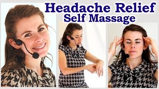 Headache Relief Self Massage How To Get Rid of A Headache or Migraine Fast Relaxation ASMR [upl. by Norrag247]