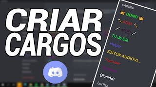 COMO CRIAR CARGOS PARA SERVIDOR NO DISCORD l Discord Tutorial 09 [upl. by Benedetto]