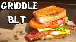 Bacon Lettuce and Tomato Sandwich Recipe Griddle BLT [upl. by Septima543]