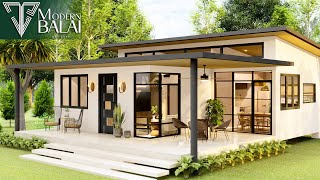 Simple House Design Small Farmhouse Idea  9x11 Meters [upl. by Fang]