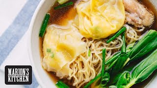 Wonton Chicken Noodle Soup  Marions Kitchen [upl. by Piegari]