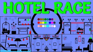 24 Marble Race EP 54 Hotel Race by Algodoo [upl. by Ainivad723]