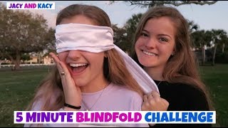 5 Minute Blindfold Challenge  Jacy and Kacy [upl. by Ajnat]