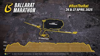 2025 Ballarat Marathon amp Half Marathon Course [upl. by Eelir]