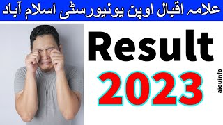 Aiou result update News 2023 Allama Iqbal Open University  AIOU INFO [upl. by Lieno]