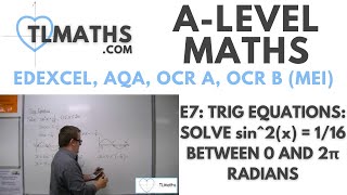 ALevel Maths E714 Trig Equations Solve sin2x  116 between 0 and 2π radians [upl. by Aninaig]