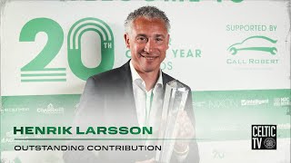 2024 Celtic Player of the Year Awards  Henrik Larsson wins Outstandin Contribution Award [upl. by Leinad]